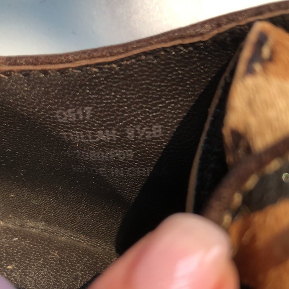 Coach Leopard Calf Hair Tullah Heels Booties Size 8.5B - Picture 4 of 14